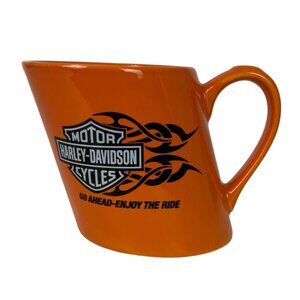 Harley-Davidson Orange Slanted Coffee Mug Enjoy the Ride Ceramic 2007